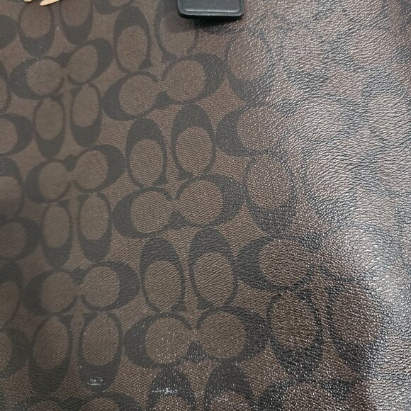 COACH Signature Canvas Tote Bag - Brown and Black - Picture 3 of 12